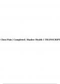 Chest Pain | Completed | Shadow Health 1 TRANSCRIPT.