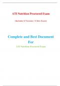 ATI Nutrition Proctored Exam (6 Versions) (NGN, Latest-2023) / Nutrition ATI Proctored Exam | Real + Practice Exam |
