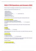 WGU C790 Questions and Answers 2023