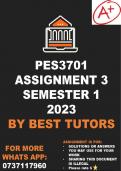 PES3701 Assignment 3 2023 (Answers) due 31 July 
