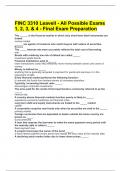 FINC 3310 Leavell - All Possible Exams 1, 2, 3, & 4 - Final Exam Preparation