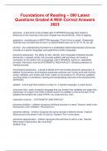 Foundations of Reading &ndash; 090 Latest Questions Graded A With Correct Answers 2023