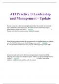 ATI RN Leadership and Management Proctored 2023/2024 review