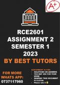 RCE2601 Assignment 2 2023 (Answers) Due date: 31 July