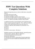 PDW Test Questions With Complete Solutions