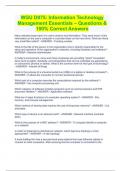 WGU D075&colon; Information Technology Management Essentials &ndash; Questions & 100&percnt; Correct Answers