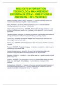 WGU-D075-INFORMATION TECHNOLOGY MANAGEMENT ESSENTIALS EXAM &ndash; QUESTIONS & ANSWERS &lpar;100&percnt; VERIFIED&rpar;