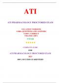 ATI RN Pharmacology Proctored Exam (8 Versions, 2023, NGN) / RN ATI Pharmacology Proctored Exam / ATI RN Proctored Pharmacology Exam | Real Exam + Practice Exam|