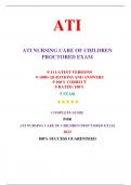 ATI RN Nursing Care of Children Proctored Exam (11 Versions, 2023, NGN) / RN ATI Nursing Care of Children Proctored Exam / ATI RN Proctored Nursing Care of Children Exam |