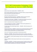 WGU D075 Information Technology Unit 2 Test Questions & Answers &lpar;100&percnt; Correct&rpar;