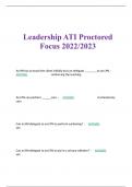 Leadership ATI Proctored Focus 2022/2023