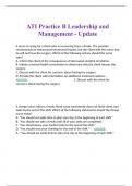 ATI Practice B Leadership and Management - Update