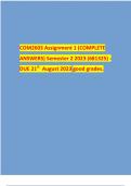COM2603 Assignment 1 (COMPLETE ANSWERS) Semester 2 2023 (681325) - DUE 21st  August 2023 good grades. 