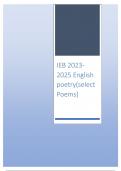 English Poetry IEB 2023-2025 With select 12 Poems
