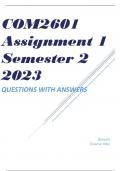 COM2601 Assignment 1 Semester 2 2023