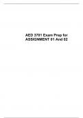 AED 3701 Exam Prep for Assignment 01 and Assignment 02, Questions & Answers, Assignment 1 (2022), ASSIGNMENT 2-(2020)