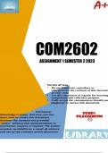 COM2602 Assignment 1 (COMPLETE ANSWERS) Semester 2 2023