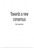 John Major's government; Towards a new consensus A Level History AQA
