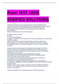 Pulm TEST 100&percnt; VERIFIED SOLUTIONS