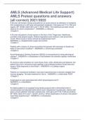 AMLS &lpar;Advanced Medical Life Support&rpar; AMLS Pretest questions and answers &lpar;all correct&rpar; 2021&sol;2022