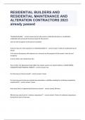 RESIDENTIAL BUILDERS AND RESIDENTIAL MAINTENANCE AND ALTERATION CONTRACTORS 2023 already passed