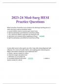 2023-24 Med-Surg HESI Practice Questions