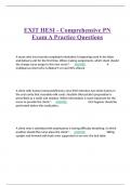 EXIT HESI - Comprehensive PN Exam A Practice Questions