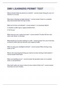 DMV LEARNERS PERMIT TEST&vert;UPDATED&VERIFIED&vert;100&percnt; SOLVED&vert;GUARANTEED SUCCESS