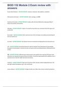 BIOD 152 Module 2 Exam review with answers 