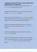  Washington State Practice Exam 1 &lpar;Latest Update 2023&rpar; Verified Answers &lpar;50 Questions&rpar;