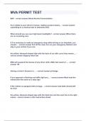 MVA PERMIT TEST&vert;UPDATED&VERIFIED&vert;100&percnt; SOLVED&vert;GUARANTEED SUCCESS