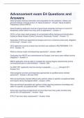 Advancement exam E4 Questions and Answers