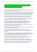 FedVTE Cybersecurity Analyst Exam with Complete Solutions