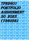 TPN2601 PORTFOLIO Assignment 50 (QUALITY ANSWER) 2023 (736056)