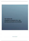 Test Bank for Pharmacotherapeutics, 2nd Edition, Kathleen Jo Gutierrez.