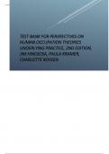 Test Bank for Perspectives on Human Occupation Theories Underlying Practice, 2nd Edition, Jim Hinojosa, Paula Kramer, Charlotte Royeen.
