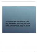 Test Bank for Orthopedic Taping Wrapping Bracing and Padding&comma; 3rd Edition&comma; Joel W&period; Beam&period;