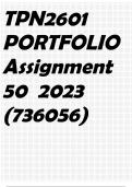 TPN2601 PORTFOLIO Assignment 50 &lpar;QUALITY ANSWER&rpar; 2023 &lpar;736056&rpar;