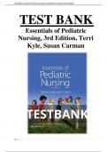  Essentials of Pediatric Nursing  3th Edition Test Bank By Theresa Kyle, Susan Carman - All Chapters |A+ ULTIMATE GUIDE 2022