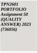 TPN2601 PORTFOLIO Assignment 50 &lpar;QUALITY ANSWER&rpar; 2023 &lpar;736056&rpar;
