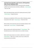 LAT Prep Exam Questions and Answers &lpar;330 Questions 100&percnt; Correct Solutions&rpar; 2023