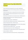 CBSPD Exam Prep Q&A 2023&lpar;100&percnt; Correct&rpar;