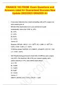 FINANCE 103 FROM&Tab;Exam Questions and Answers rated A&plus; Guaranteed Success New Update 2022&sol;2023 GRADED A&plus;