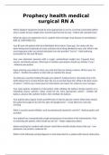 Prophecy health medical surgical RN A 2023 Questions and Answers