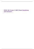 EXSS 181 Exam 1 UNC Exam Questions and Answers