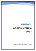 BTE2601 ASSIGNMENT 4 2023