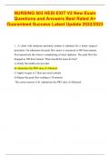NURSING 503 HESI EXIT V2 New Exam Questions and Answers Best Rated A&plus; Guaranteed Success Latest Update 2022&sol;2023