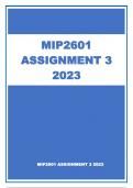 MIP2601 ASSIGNMENT 3 2023
