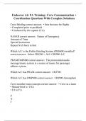 Endeavor Air FA Training&colon; Crew Communication &plus; Coordination Questions With Complete Solutions