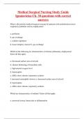 Medical Surgical Nursing Study Guide Ignatavicius Ch. 30 questions with correct answers